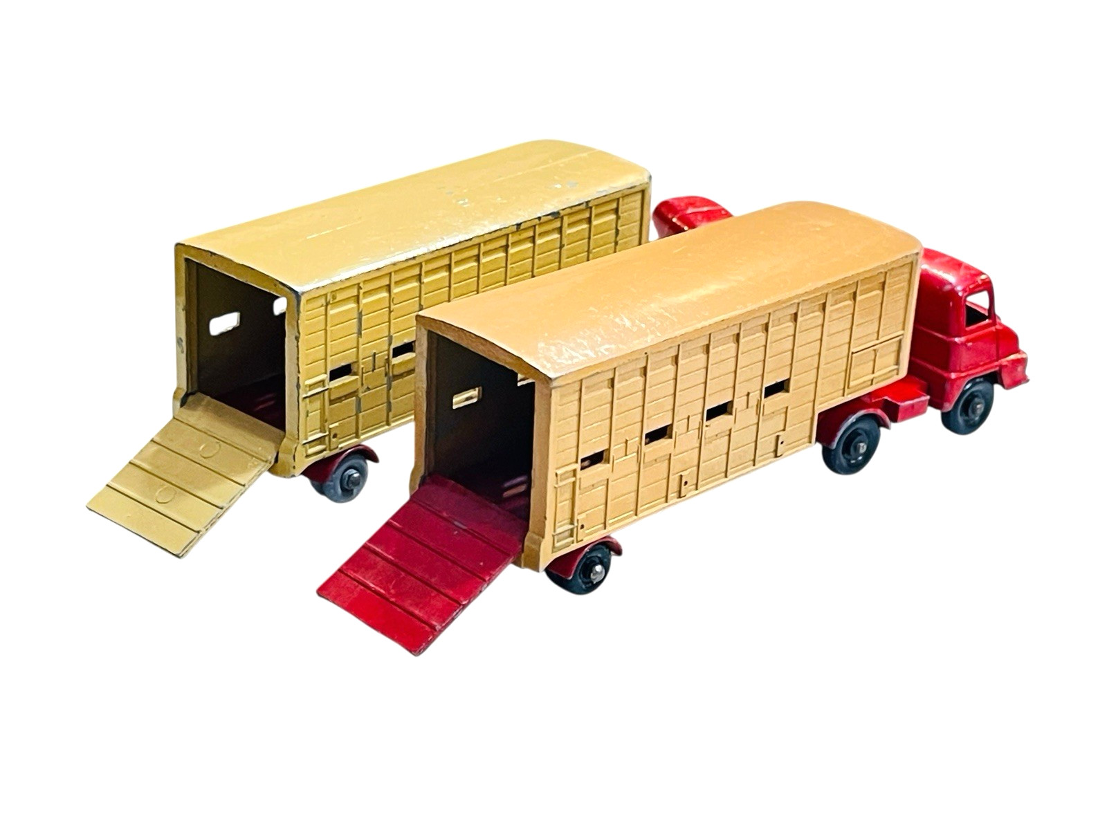 Matchbox Lesney Major Pack No. 7 Varied GPW BPW Thames Jennings Cattle Trucks