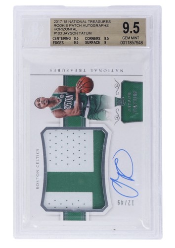 Jayson Tatum [Patch Autograph] #103 2017 Panini National Treasures card