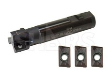 CNC 1-1/4 x 1" 3FL 90  Indexable End Mill  3pcs APKT 1604 Inserts P 