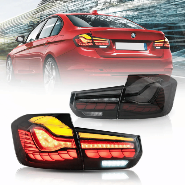 Voll Oled RüCkleuchten Set Smoke FüR BMW 3Er F30 2011-2018 Limo Welcome Light-image