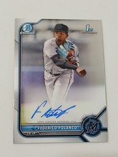 Federico Polanco Miami Marlins 2022 Bowman Chrome Certified Autograph Rookie 