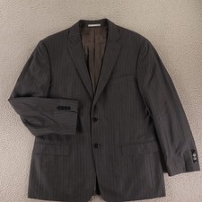 Versace Collection Jacket 42R M Gray Self Stripe 100 Wool Blazer Sport Coat