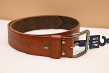 Vintage GAP Genuine Cow Leather Mens Brass Buckle Classic Belt BRAND NEW Sz 34