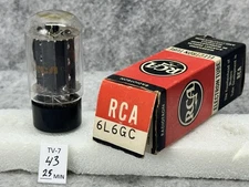 VINTAGE RCA 6L6GC TUBE SIDE GETTERS 21 PT MICA BLACK PLATE HOLY GRAIL  AMPLITREX