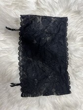New Vintage 2008 VICTORIAS SECRET Angels lace thong garter belt skirt Black