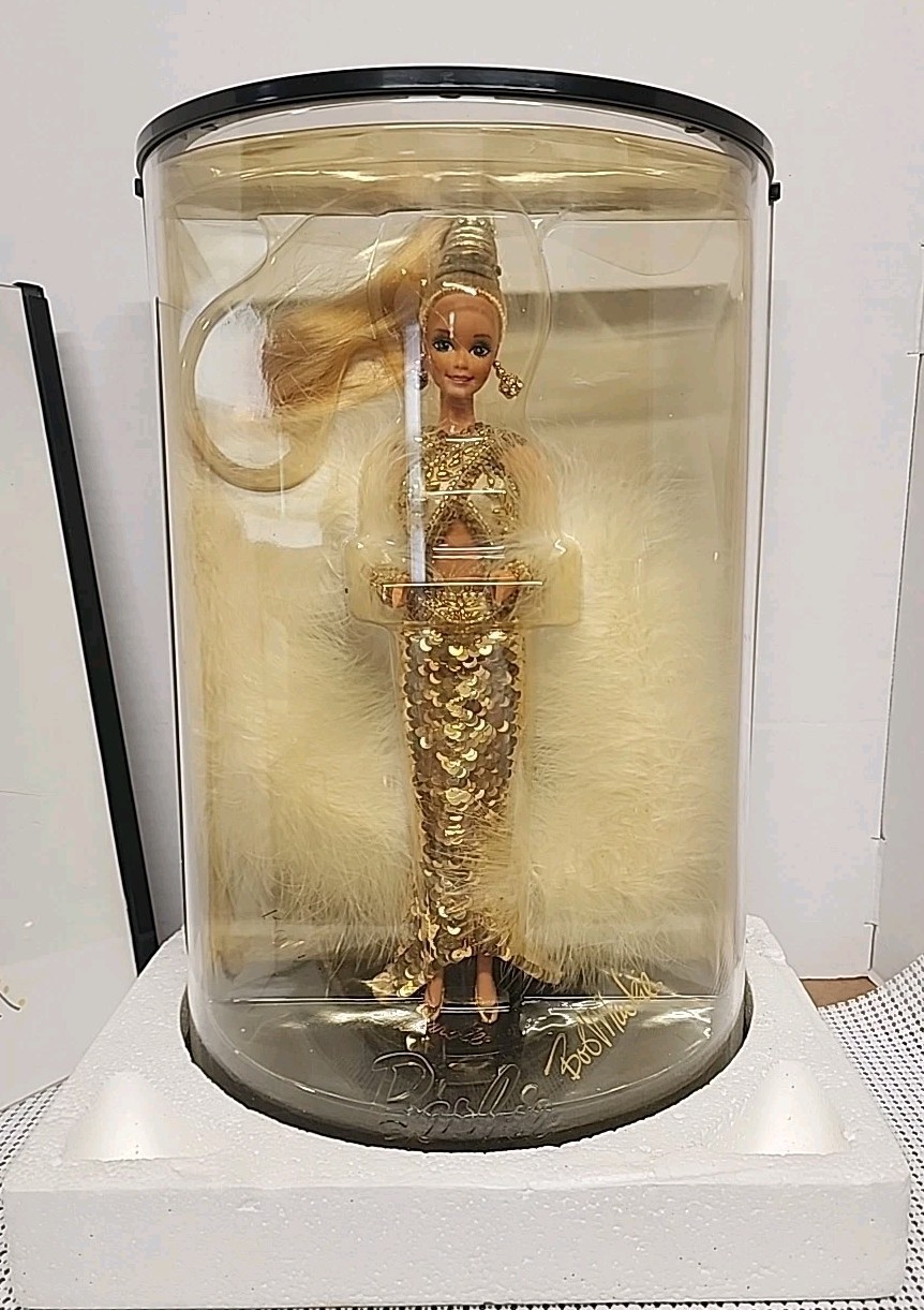 Bob Mackie Gold Barbie 1990 NRFB All Original Complete Including Original Box