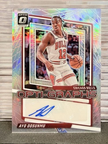 Ayo Dosunmu 2023-24 Donruss Optic Opti-Graphs Silver Prizm Chicago Bulls Auto