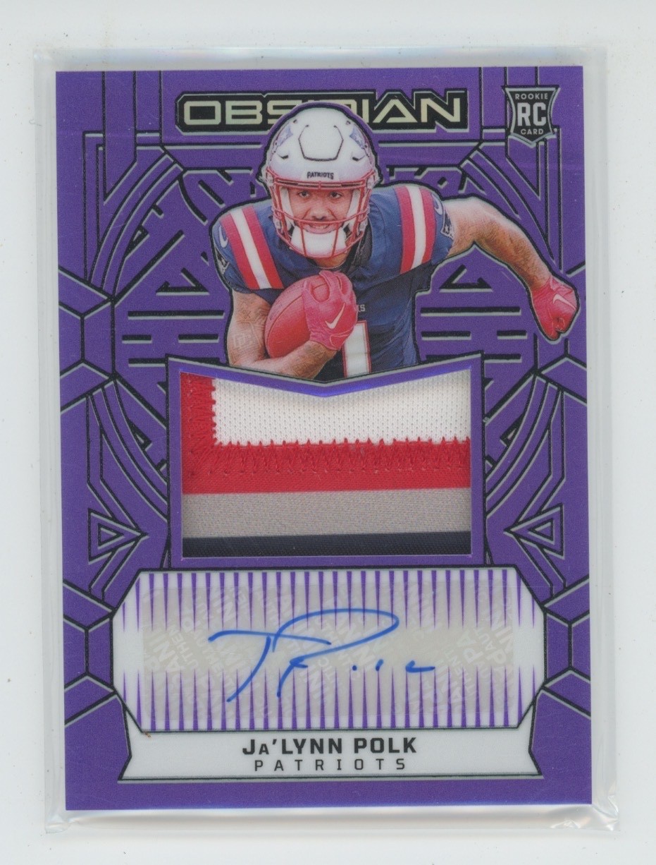 Ja'Lynn Polk Panini Obsidian Rookie Jumbo Jersey Autographs #RJJJPK Purple