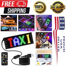 7''x3'' Bluetooth Programmable LED Car Sign - DIY Scrolling Light Display