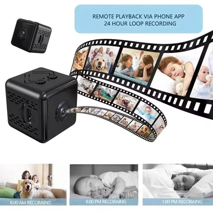 Camera Espion Mini Wifi Surveillance Micro Caché Intérieur Extérieur A Distance - Photo 4/4