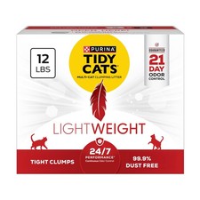Purina Tidy Cats Lightweight, Low Dust, Clumping Cat Litter Odor Control 24/7...