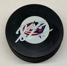 JASON CHIMERA Signed COLUMBUS BLUE JACKETS NHL Puck - w/COA
