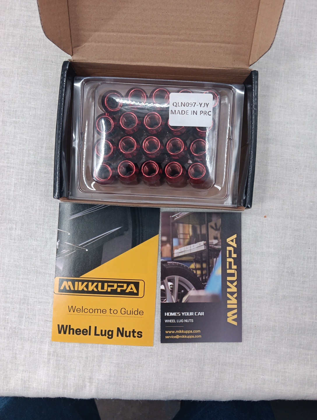 MIKKUPPA 20Pcs M12X1.25 Red Chrome Lug Nuts for Wheels, see below