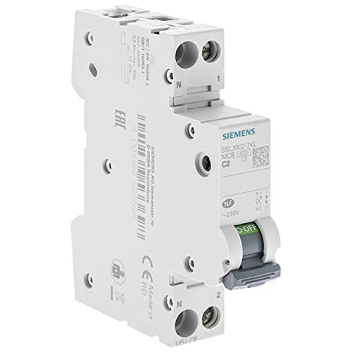 Disjoncteur 2A 4.5kA Siemens bipolaire courbe C à haut pouvoir de coupure
