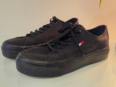 Schwarze Damen Tommy Hilfiger Platform Sneaker neu gr.40 Stoff