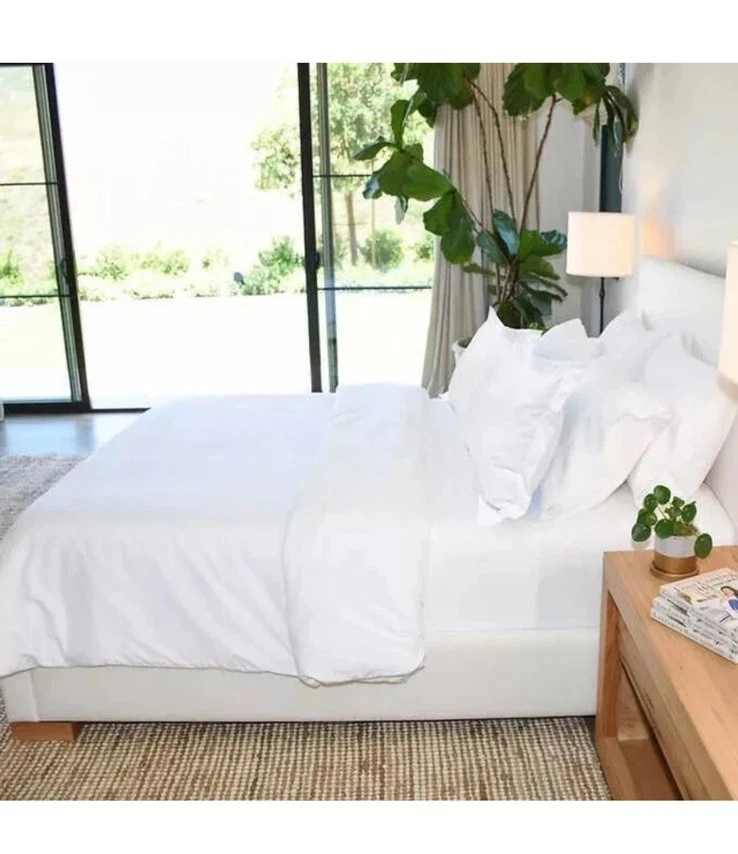 Juego de funda nórdica Home by Jennifer Adams 3 piezas KING/CALI KING blanco nuevo con etiqueta Foto 2 de 4