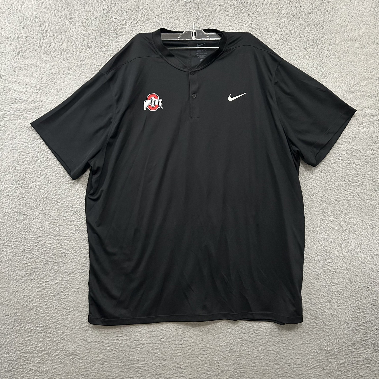 Ohio State Buckeyes Shirt 3XL XXXL Black Victory Polo Performance Nike Dri Fit