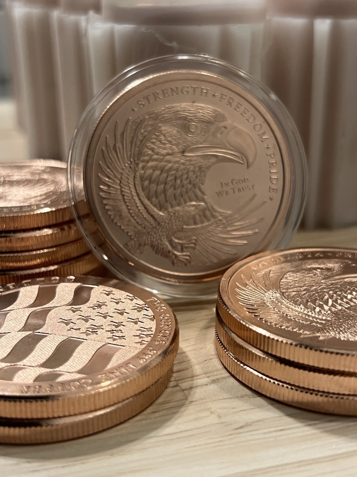 Golden State Mint 2 oz American Eagle Copper Round In Capsule