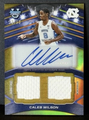 2025-26 Bowman Best U - CALEB WILSON - Gold Prospect Dual Relic Auto - /50
