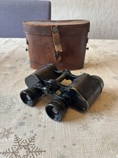 Antique AITCHISON London LUMINA x8 Prismatic Binoculars & Original Leather Case.