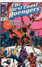 Marvel Comics  The West Coast Avengers Volume 1 Book #26 VF+ Zodiac Appearance