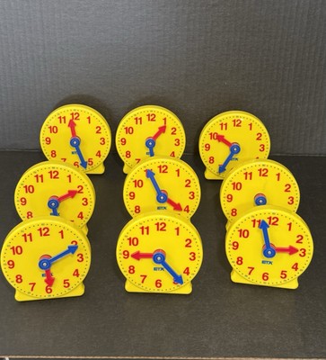 Learning Resources Clocks  4'' Geared Mini Clocks, Teachers Tool Homeschool (18)