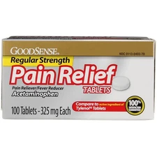 2 Pack GoodSense Acetaminophen Regular Strength Pain Reliever Tablets, 325 mg...