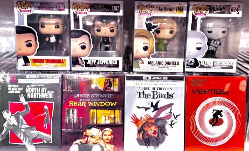 ALFRED HITCHCOCK 4K STEELBOOK & FUNKO POP MOVIES Set w/Protectors READ DESCRIPT - Image 2 of 4