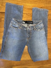 Ecko Red Y2K Bootcut Blue Jeans Denim Embroidered Logo Button Zip 5-Pocket