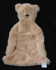 Slumberkins Tan Honey Bear Baby Lovey Plush Security Blanket Flat