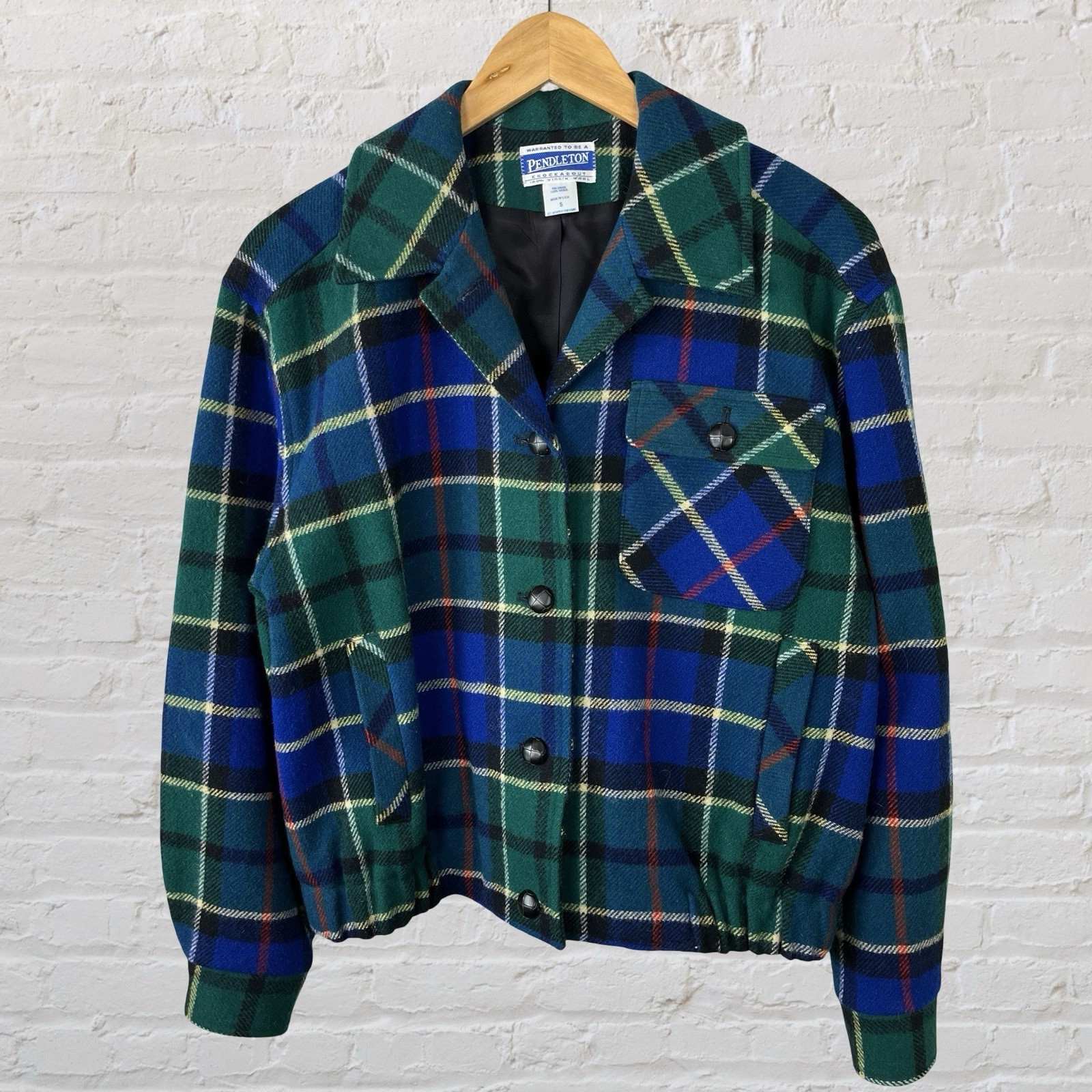 Vintage Pendleton Jacket Wool Button Up Multi-Col… - image 1
