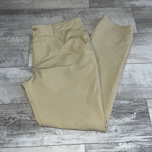 HUK Sz 40x33 Beige Performance Fishing Stretch Reserve Pants Zip Pockets