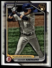 2024 Bowman Prospects #BP-2 Jadher Areinamo Milwaukee Brewers