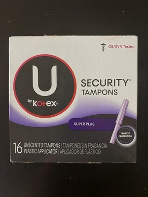 U by Kotex Super Plus Security Tampons, 16ct, Unscented - Discontinued 
