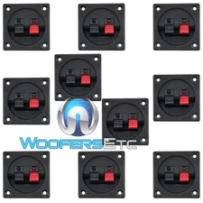 10 SQUARE 2x2 PUSH SPEAKER MINI TERMINAL CUPS CAR HOME AUDIO SPEAKER BOX CABINET