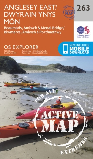 Ordnance Survey Explorer Active 263 Anglesey East Map With Digital Version Orange - Image 2
