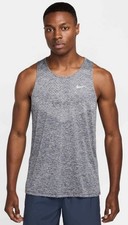 Image of Nike DRI-FIT ADV Stride Running Gym training Grey Tank Top Mens Small HV5210-011