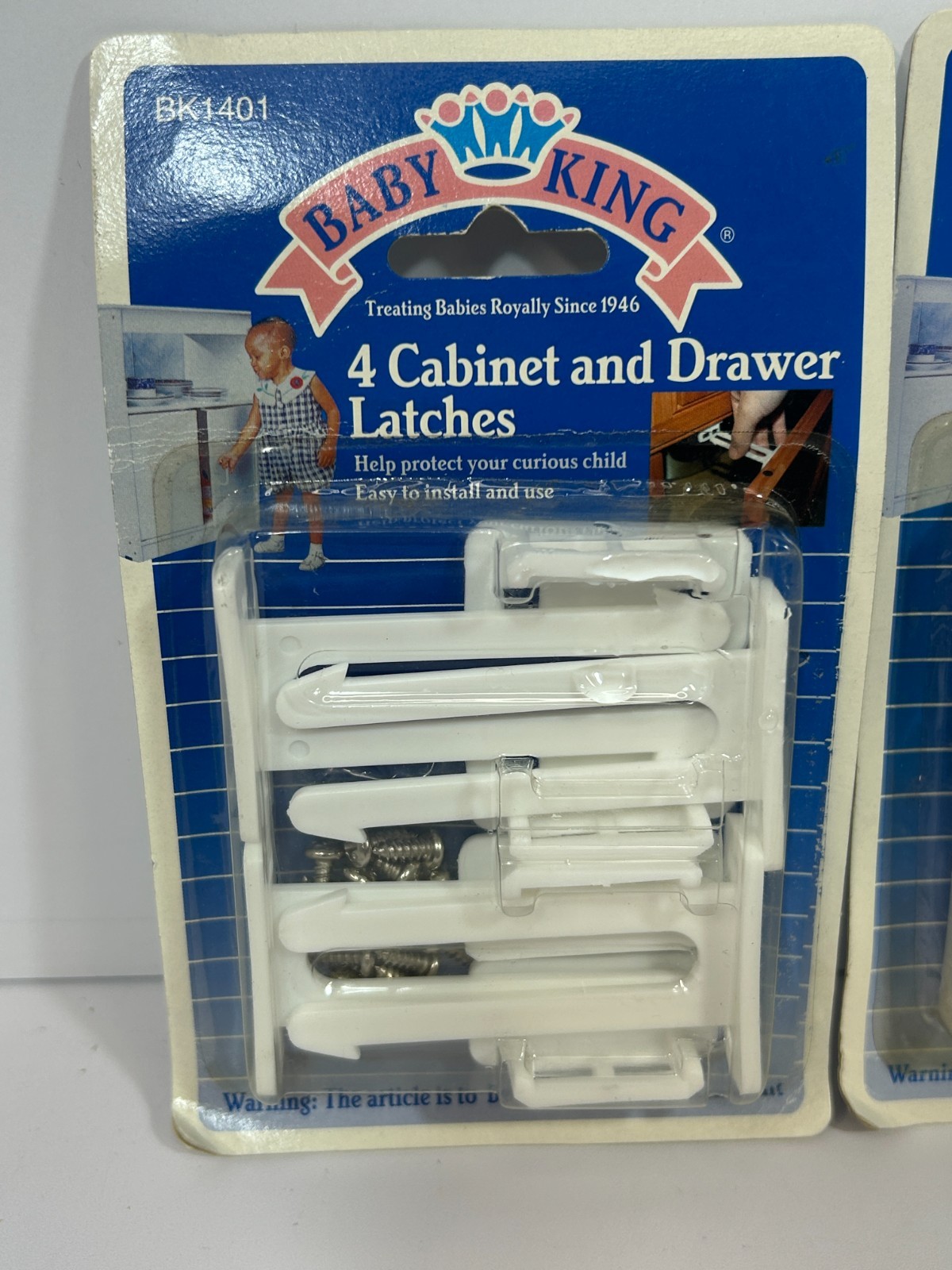 Vintage stock 1993 Baby King 8 Drawer And Cabinet Latches Regent Babies New