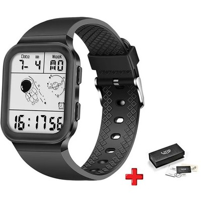 Herren Digitaluhr LED Astronaut Design Sport Silikon wasserdicht,Alarm Funktion