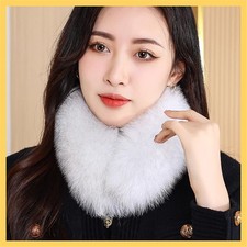 Women's Real Fox Fur Scarf Thicken Winter Warm Neck Wrap Collar Size 50x12cm