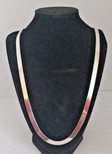 Italian Heringbone Sterling Silver 925 Necklace 28 In Length 1/4 In Width 24.4g