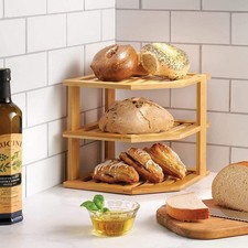 3 Tier Corner Plate Dish Holder Cupboard Rack Storage Shelve Organizer Kitchen  