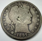 1897 O Barber Half Dollar US Silver 50 Cent Coin I63