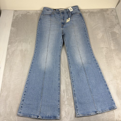 #ad Levi#x27;s Premium Jeans Womens Size 33x32 Blue Ribcage Bell High Rise Denim Stretch $55.21