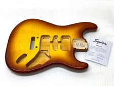 WOW Flame Maple Top ALL WOOD Fender Squier STRAT BODY Sienna Sunburst FMT Guitar