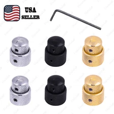 2 Pcs Metal Dual Concentric Stacked Control Guitar Bass Dual Knobs 3 Colors
