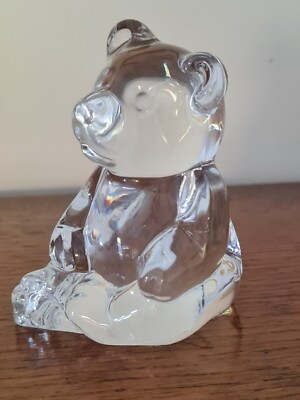 Bleikristallglas Teddybär von Princess House. Top Zustand