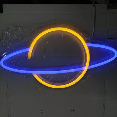 Neon LED Schild Planet Licht Wand Deko Lampe Gaming Setup Streamer Beleuchtung