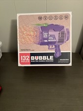  NEW  - 132 Hole -Electric - Automatic Light - Bubble Machine Bubbles Gun