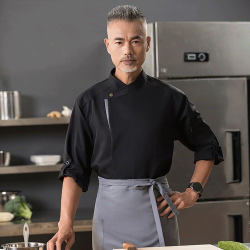 Hotel Restaurant Chef Workwear Long Sleeved Restaurant Kitchen Chef's Uniform - Picture 10 of 27